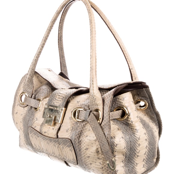 Stunning Jimmy Choo Top Handle Bag Python
Print neutral colors  super versatile. - Picture 4 of 9